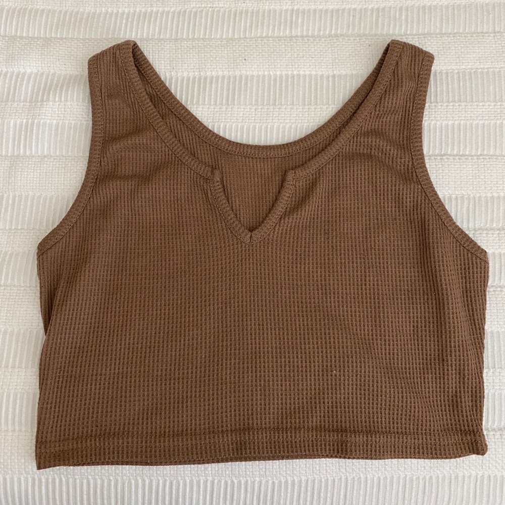 Brown crop top